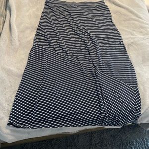 Sonoma blue and white striped maxi skirt